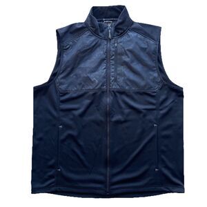 Vineyard Vines On The Go Fairhaven Golf Vest Full Zip Lightweight Jacket Black